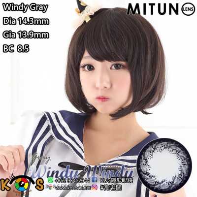 Mitunolens Windy Gray ウィンディウィンディグレー 1年用 14.3mm Mitunolens Windy Gray ウィンディウィンディグレー 1年用 14.3mm